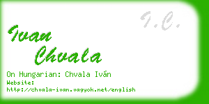 ivan chvala business card